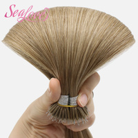 Extensiones de Cabello Humano Virgen Europeo con Anillas Nano y Microperlas, Invisibles y Sin Costuras para Fijación en Frío