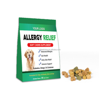 Compléments alimentaires pour animaux de compagnie ODM/OEM, comprimés à mâcher pour soulager les allergies chez les chiens et les chats, saveur poulet, probiotiques et oméga-3, soulagement des démangeaisons cutanées, soutien immunitaire