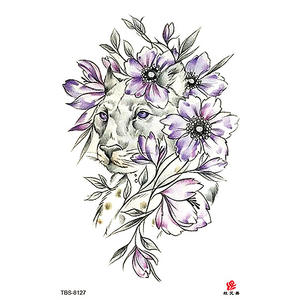 Tatouages de <span class=keywords><strong>dos</strong></span> tribaux temporaires de quantité minimale de commande <span class=keywords><strong>bas</strong></span> motifs de fleurs d'animaux faux colorés et transférables <span class=keywords><strong>pour</strong></span> femmes et hommes - Product Image 2