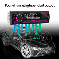 12V 1 Din Auto MP3-Player Kabellos BT/SD/AUX/LCD/7388/ISO/2USB Schnellladung USB FM-Transmitter RDS Audio MP3-Player