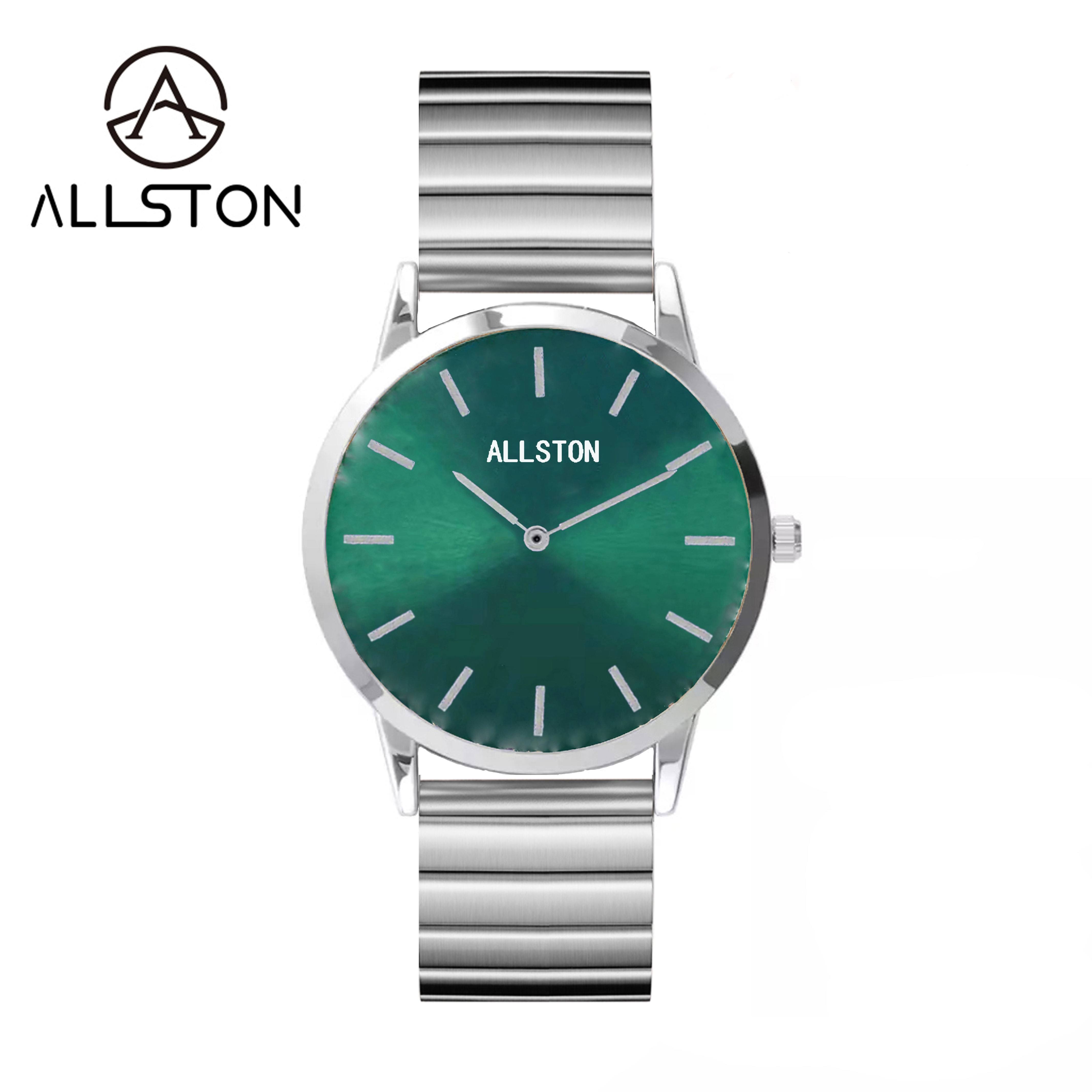 ตัวเรือนสีเงิน+หน้าปัดสีเขียว/06