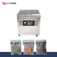 Scelleuse sous vide alimentaire électrique semi-automatique LITENG, moteur 1500W, faible bruit, longueur de scellage 700MM, pour sacs de jambon, dinde, steak, 380V