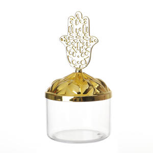 Contenant en Plastique Transparent en Forme <span class=keywords><strong>de</strong></span> Coffre au Trésor <span class=keywords><strong>pour</strong></span> <span class=keywords><strong>Dragées</strong></span> et Amandes Sucrées en Gros - Product Image 2