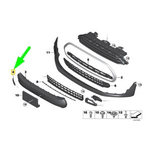 51117370795 pare-chocs avant crochet de remorquage oeil couverture capuchons noir mat pour <span class=keywords><strong>Mini</strong></span> <span class=keywords><strong>Clubman</strong></span> F56 F57 F55 voiture remorquage oeil couverture rabat 51117376447 - Product Image 6