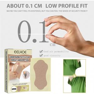 EELHOE Patchs <span class=keywords><strong>anti</strong></span>-transpiration de haute qualité, lot de 12, jetables, <span class=keywords><strong>pour</strong></span> aisselles, absorbant la transpiration - Product Image 3