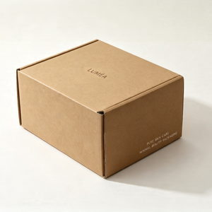 Die Cut Kraft Corrugated Mailer <b>Box</b> Hanger Tab Retail Cosmetic Display Self Locking Bottom Full Color Logo Printing Matt - Product Image 1