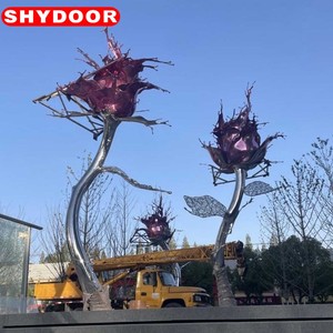 Grande Scultura Circolare in Acciaio Inossidabile per Circoli Stradali Urbani, Scultura Edificio Monumentale, Personalizzabile, Stili Popolari - Product Image 3