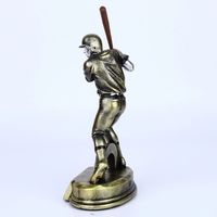 Personnalisable Résine Artisanat Maison Salon Décor Art Sculpture Match Souvenir Cadeau Antique Or Joueur De Baseball Figure Trophée Statue