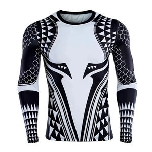 Rashguard personnalisé à manches longues, protection solaire UV UPF 50, 100% coton, compression, natation, surf, séchage rapide, respirant, toutes saisons, MMA - Product Image 5