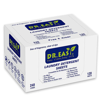 Dr.easy 120 Feuilles/Boîte OEM – Feuilles de lessive jetables non parfumées, écologiques et biodégradables, très vendues