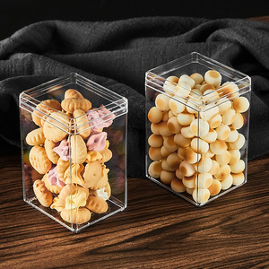 Boîte de rangement carrée multifonctionnelle en plastique transparent avec couvercle, empilable, pour aliments et petits accessoires - Product Image 4