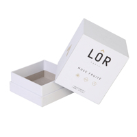 Boîte cadeau en carton rigide blanc MJJ personnalisée de 3,4 oz avec garnitures en éponge, design recyclable pour cosmétiques et crème pour les yeux