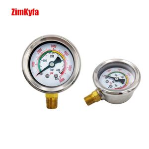 Manómetro de Aire de Doble Rango Zimakyfa con Medidor de Presión de 400 bar/6000 psi, Rosca 1/8NPT, OEM para Estaciones de Servicio y Pulidoras - Product Image 2