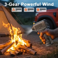 Souffleur d'air électrique portable 100 000 tr/min avec moteur sans balais, souffleur turbo 90 W sans fil, ventilateur portatif pour le nettoyage de PC et le detailing automobile