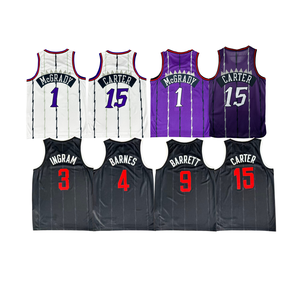 Maglia da basket americana Toronto 2026: Ultima versione stampata a caldo # 15 Vince Carter # 1 McGrady 3 <span class=keywords><strong>Ingram</strong></span> 4 Barnes 9 Barrett - Product Image 1