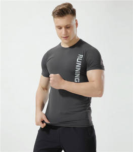 Ijszijde Nylon Zijdeachtig Elastische Fitnesskleding Met Sport Basketbaltraining Heren Tops Met Korte Mouwen - Product Image 3