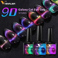 Nouveau vernis à ongles gel VENALISA 9D effet œil de chat, magique, coloré, étoilé, avec étiquetage personnalisé OEM