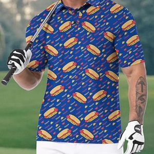 Camisas de Golf de Punto con Estampado para Hombre, Corte Regular, Manga Corta, Botones, Secado Rápido, Absorción de Humedad, Deportivas, Casuales, Transpirables - Product Image 4