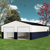 CG2833-H305 Garage préfabriqué facile à assembler, garage métallique, abri de jardin en acier, double garage