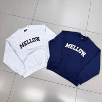 Sweat-shirt pour homme en coton épais à logo imprimé, coupe ample, vente en gros