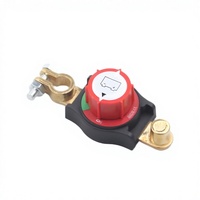 Interrupteur de coupure de courant négatif hexagonal en laiton pour voiture, modèle universel 12V/24V B71002