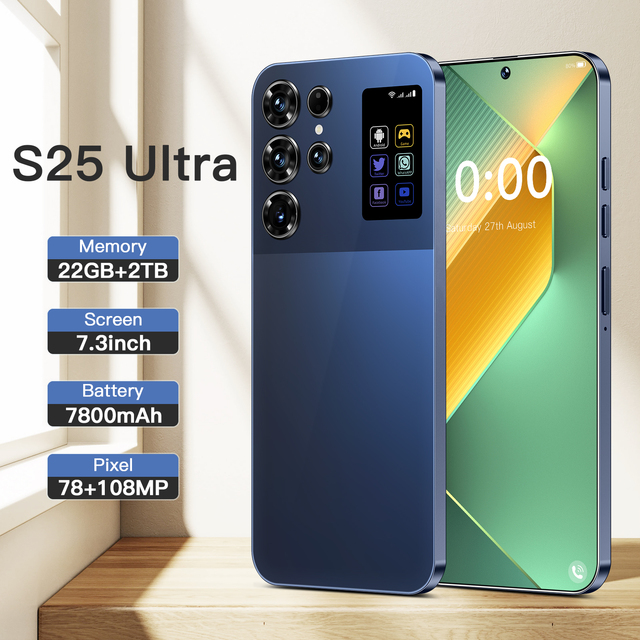 22G+2TB 2026 New High Quality S25 ultra Full Screen Cell Phones CDMA Unlocked Phones Global Language Versions LTE Cellular