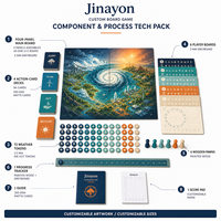 Jeu de société coopératif personnalisé de sauvetage climatique, en carton modulaire couleur, avec emballage recyclable, pour 6 joueurs