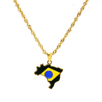 Collier avec carte du monde et drapeau MECYLIFE pour femme et homme, Libéria, Jamaïque, Ghana, Guinée, Nigéria, pendentifs en acier inoxydable, vente en gros, Afrique