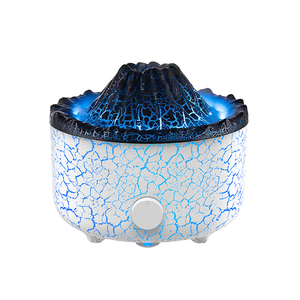 크리 에이 티브 화산 용암 디퓨저 홈 데스크탑 가습기 시뮬레이션 연기 링 화염 디퓨저 - Product Image 1