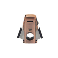 Briquet multifonction en métal avec coupe-cigare, résistant au vent, rechargeable au gaz butane