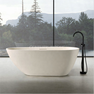 Centurymosaic Independiente Interior Moderno Piedra Artificial Baño Lujo <span class=keywords><strong>Roca</strong></span> Textura <span class=keywords><strong>Bañera</strong></span> para Apartamento y Hotel - Product Image 3