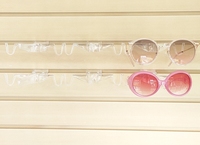 Supports d'affichage en plastique transparents Slatwall-compatibles d'Eyewear, unités d'affichage optiques ouvertes de Sunglass