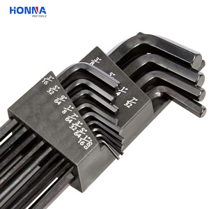 AMZ Offre Spéciale 22pcs Clé hexagonale à bras long Jeu de clés Allen Clé dynamométrique de qualité industrielle Outil à main métrique Clé métrique SAE - Product Image 2