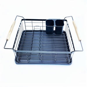 Stainless Steel Dish Rack Drainer Drying Rack Kitchen With Cutlery Box And Plastic Drain Tray