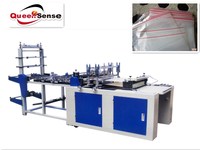 Machine automatique à grande vitesse pour la fabrication de sacs Zip-500 avec fermeture éclair, découpe à chaud, en plastique PE, auto-scellante