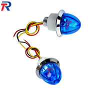 Mini Feu de Positionnement LED Monochrome en Forme de Pastèque Rouge Ambre Blanc Étanche IP65 DC 12V/24V 1,5 Pouce