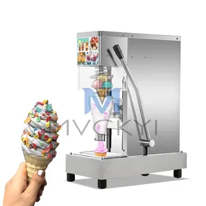 Mvckyi Tasse en acier inoxydable Yaourt Véritable Crème Glacée Mélangeur Mélangeur Fruits Congelés Tourbillon Machine Gelato Machine Tourbillon machine à crème glacée