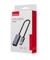 Adaptador USB a RJ45, Adaptador de Red Ethernet LAN USB 2.0 de 100 Mbps para Computadoras Portátiles Delgadas