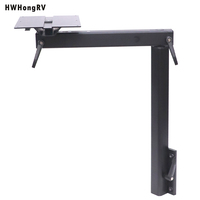 Pied de table arrière réglable en alliage avec système de fixation pivotant pour table de camping-car/table de pique-nique et caravane
