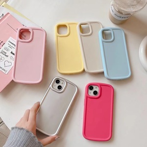 เคสโทรศัพท์ซิลิโคนสีลูกกวาดแบบเรียบง่ายสำหรับ <span class=keywords><strong>iPhone</strong></span> 15 14 13 12 11Pro ฝาหลังแบบนิ่มกันกระแทกกันกระแทก - Product Image 4