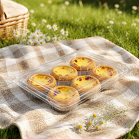 Contenants alimentaires jetables transparents en PET, modèle de forme unique, marque Chuan He, pour boîte à pain de boulangerie