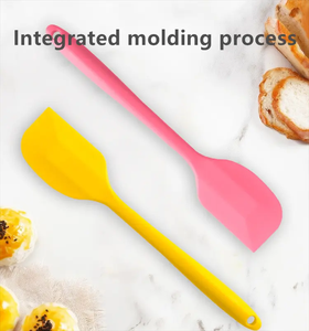 21x4cm Eco-Friendly Silicone+Metal Red <strong>Spatula</strong> Custom Logo Food Grade Dishwasher Safe High Heat Resistant Cooking Utensil for - Product Image 3