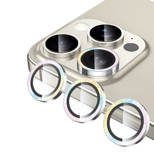 Protection d'objectif en verre trempé effet diamant scintillant pour caméra <span class=keywords><strong>arrière</strong></span> de téléphone portable <span class=keywords><strong>iPhone</strong></span> 17 16 15 14 <span class=keywords><strong>13</strong></span> 12 11 Pro Max - Product Image 4