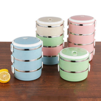 Boîte Bento Japonaise Détachable à Trois Niveaux en Acier Inoxydable pour le Bureau, la Conservation des Repas Chauds, les Sorties Pique-nique, et les Aliments Écologiques