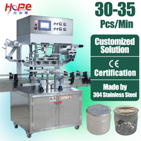 Machine de scellage automatique électrique pour bouteilles en verre, boîtes, cartons, pots, 4 têtes, machine de scellage à la chaleur en aluminium