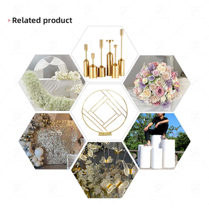 Décoration de fond de scène de déco de mariage en fer or <span class=keywords><strong>rose</strong></span> de haute qualité pour les événements de fête de mariage - Product Image 5