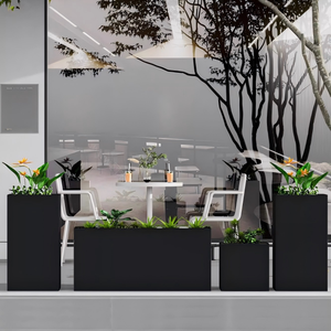 Fioriera in Metallo Ecologica e Resistente, Vaso in Acciaio Zincato per Giardino Domestico e Progetti Paesaggistici Commerciali - Product Image 5