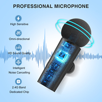 Microfono Lavalier a Clip 2 in 1 Fifine M8, Microfono Ricaricabile Plug-and-Play Wireless Professionale per Telefono
