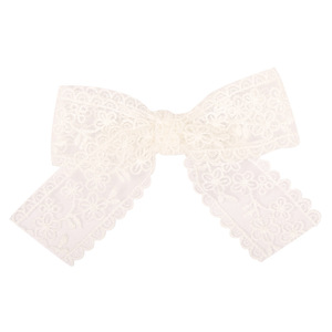 C & J Yanye Baby Lace <span class=keywords><strong>Ribbon</strong></span> Kinder bogen Prinzessin Bestickte Perle Kinder Kinder Mädchen Haarnadel Haars pange Zubehör - Product Image 3