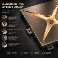 Panneau décoratif en aluminium 3D stéréo personnalisé pour plafond, motif géométrique, pour bureaux commerciaux, halls d'hôtels et plafonds intérieurs